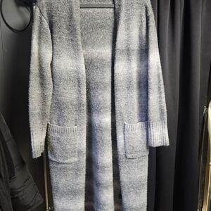 Simply Vera Vera Wang Striped Gray Cardigan